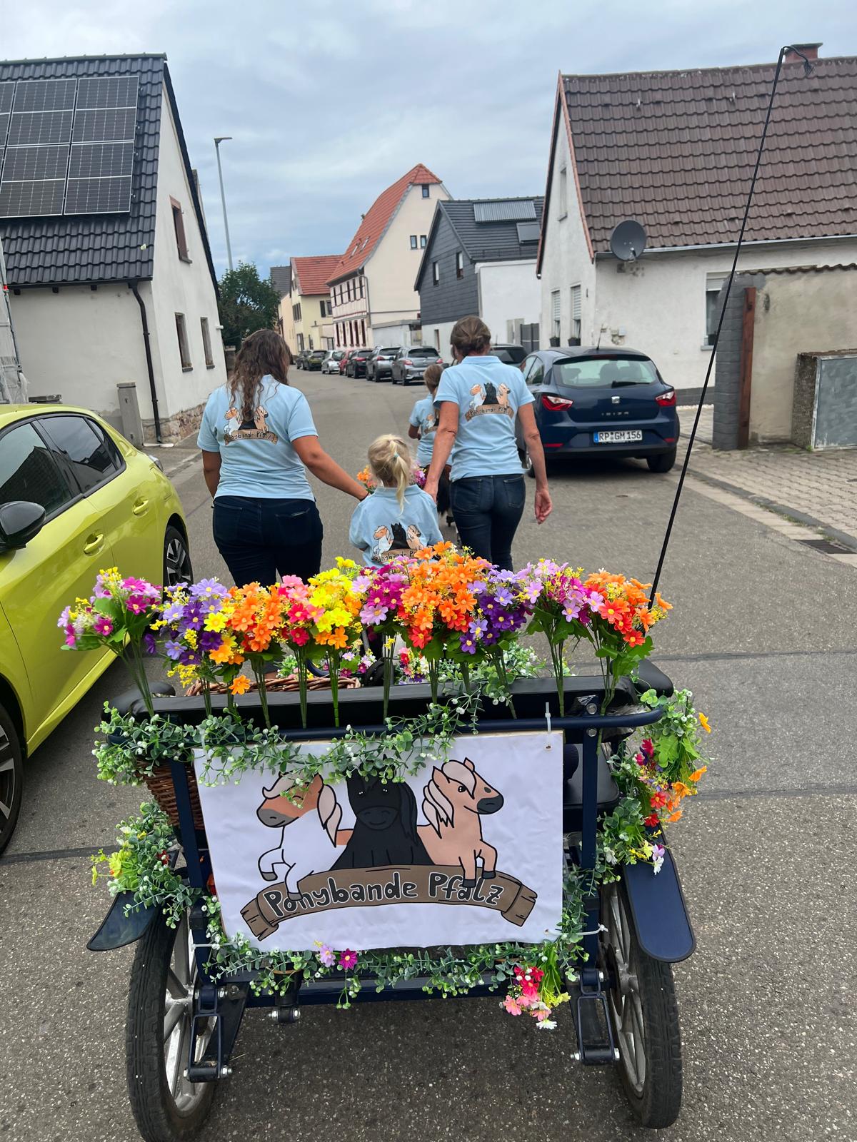 Ponybande-pfalz.de Kerwer Umzug Spass mit Ponys